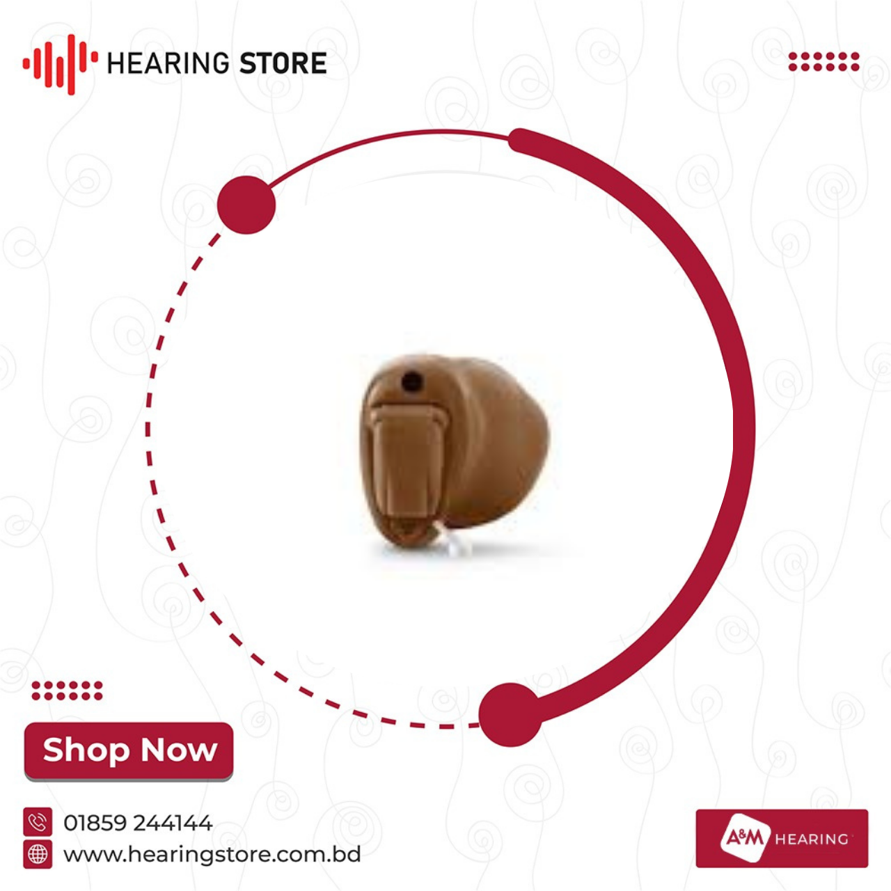 Pic 3 (1280 x 1280 px) A & M XTM Custom P8 CIC Hearing Aid Price In Bangladesh