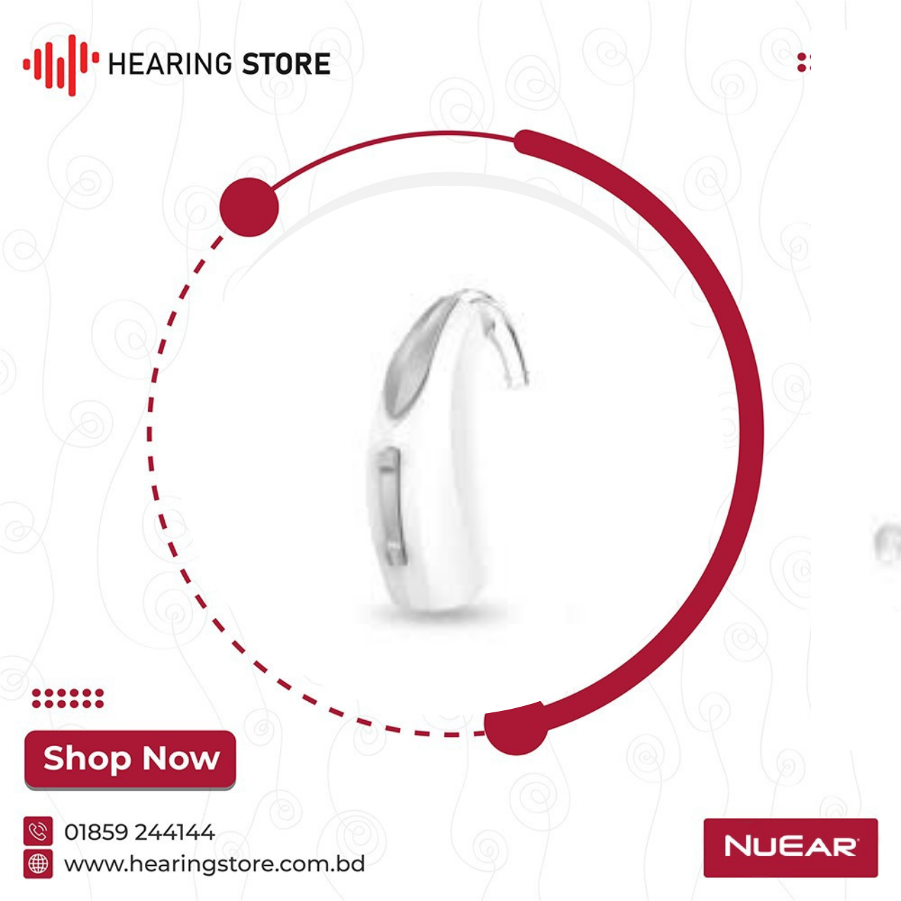 Savant AI bte (1280 x 1280 px) NuEar Savant AI 1200 BTE 13 Hearing Aid Price in Bangladesh